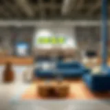 Modern IKEA furniture display
