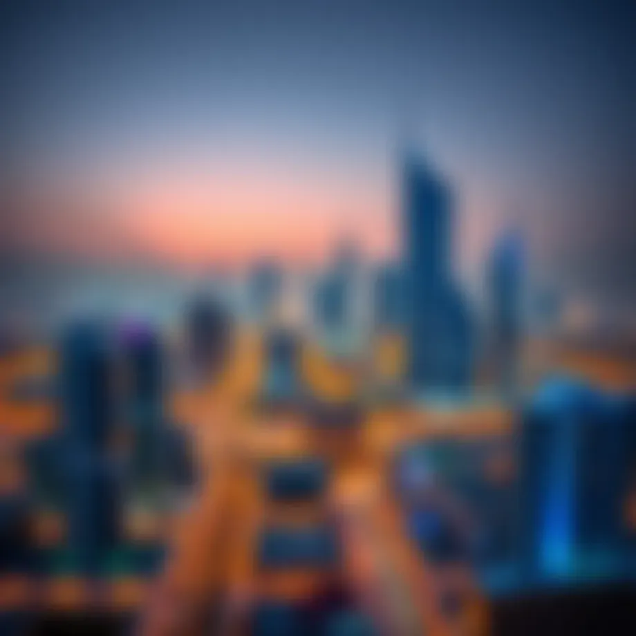 A panoramic view of JLT Cluster Q showcasing its stunning skyline and architecture.