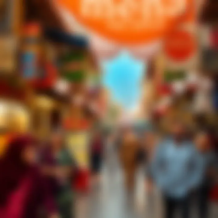 Bustling Shopping Atmosphere in Meena Bazaar Bustling shopping atmosphere during the day