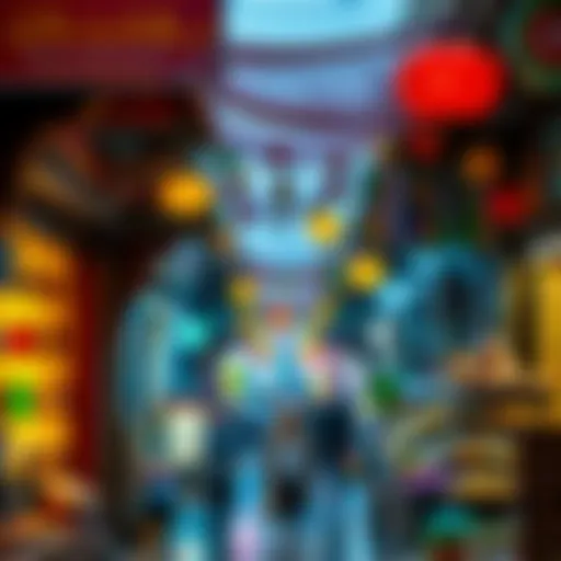 Vibrant market scene in Meena Bazaar