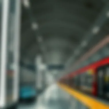 Modern Metro Station Interior Interior design of a modern metro station