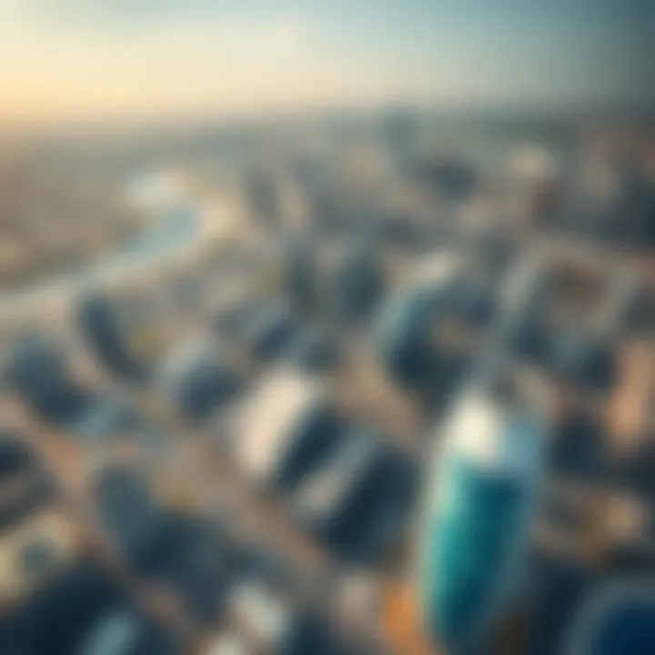 Aerial view of Mohamad Bin Rashid City showcasing its architectural marvels