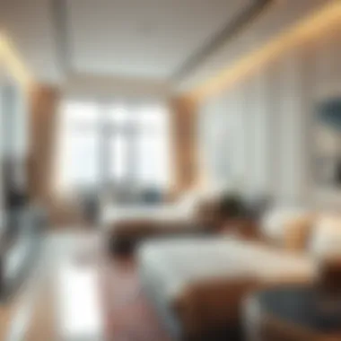 Elegant Studio Design in Warsan Stylish studio apartment interior in Warsan, Dubai