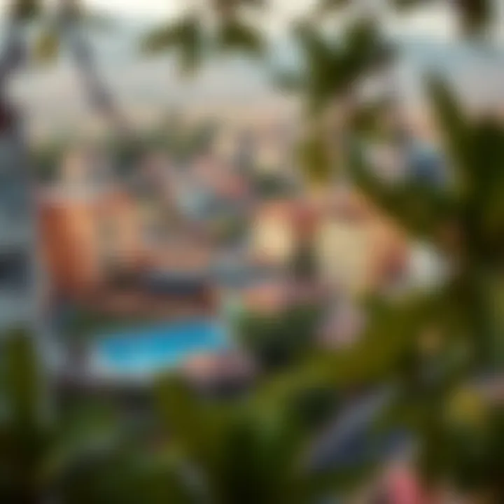 Vibrant Neighborhood Surroundings of Warsan Scenic view of the Warsan neighborhood