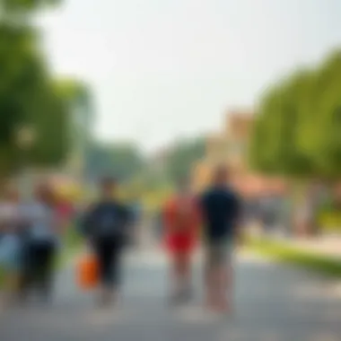 Leisure Activities in مشيرف Park Visitors enjoying leisure activities within the park