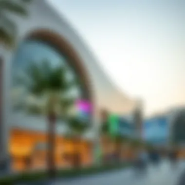 Exterior Design of Musrif Mall Exterior view highlighting the unique architectural design of Musrif Mall