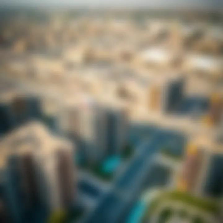 Emerging Real Estate Developments in Dubai Aerial view of a developing real estate project in Dubai