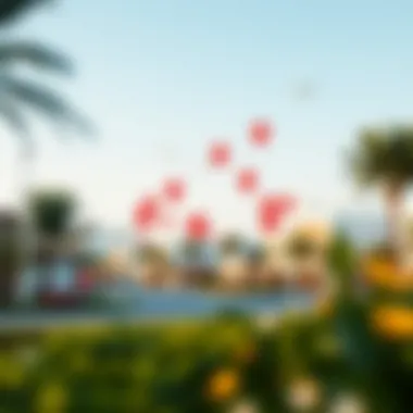 Nursery Locations in Dubai A map highlighting nurseries around Dubai residential areas