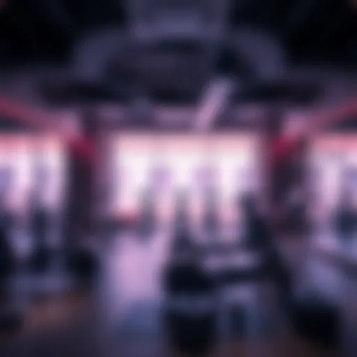 Interior view of a modern ladies gym showcasing fitness equipment