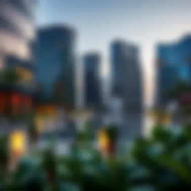 Business district showcasing location advantages