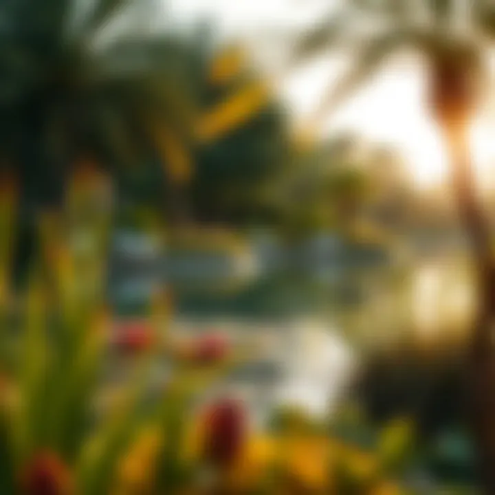 A serene view of the tranquil pond surrounded by lush greenery in Pond Park