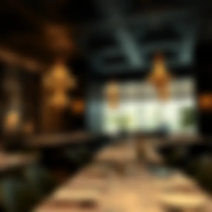 Opulent Dining Ambiance in Dubai A luxurious restaurant interior that reflects Dubai's opulence