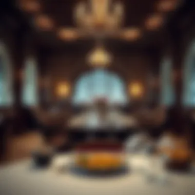 Traditional Middle Eastern Dining Experience An elegant dining setup showcasing traditional Middle Eastern cuisine