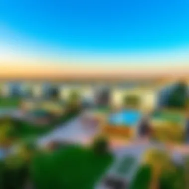 Vibrant Campus of Private Schools in Dubai Aerial view of a vibrant private school campus in Dubai