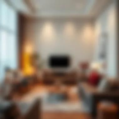 Cozy apartment living room in Deira with modern decor