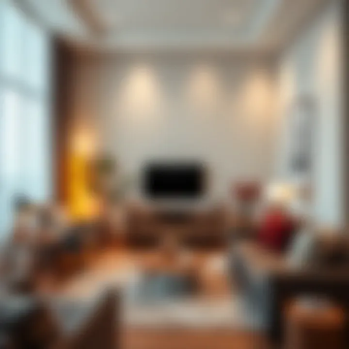 Cozy apartment living room in Deira with modern decor