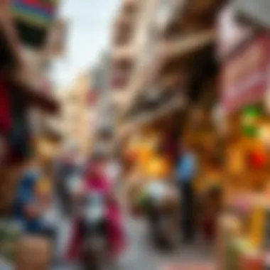 Vibrant local market scene in Deira showcasing cultural diversity