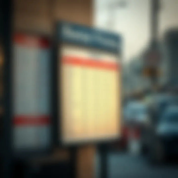 Pricing board displaying various rental options