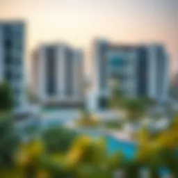 Scenic view of Savoy Park showcasing modern architecture