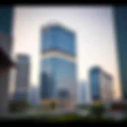 Scenic view of Standard Chartered Bank in Downtown Dubai