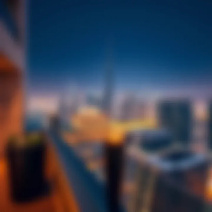 Breathtaking Skyline Views View of Dubai skyline from hotel terrace