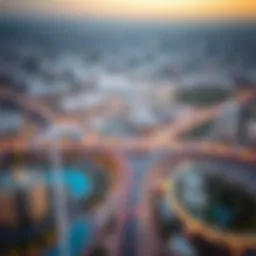 Aerial view of Tasjeel Al Qusais showcasing its modern infrastructure