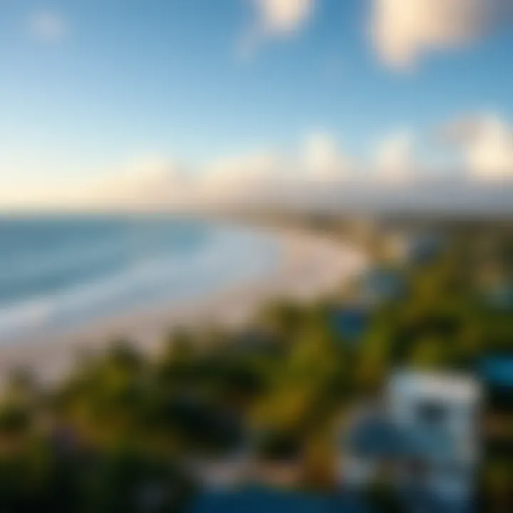 Coastal Elegance of Palm Beach An aerial view of Palm Beach showcasing its stunning coastline and luxury properties