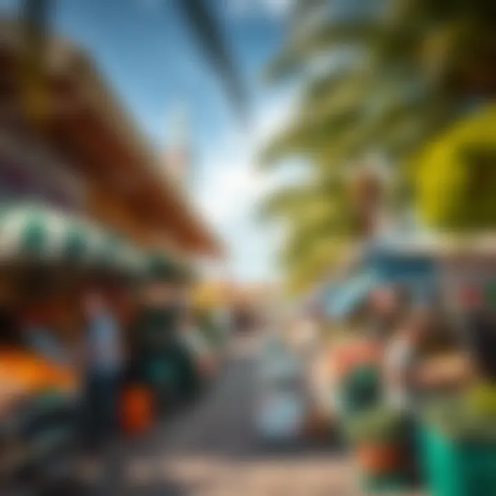 Local Market and Community Charm A vibrant local market in Palm Beach, showcasing its amenities and community spirit