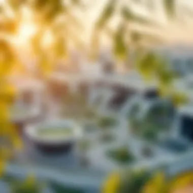 Modern Architecture and Green Spaces in Rabdan Panoramic view of Rabdan neighborhood showcasing modern architecture and green spaces