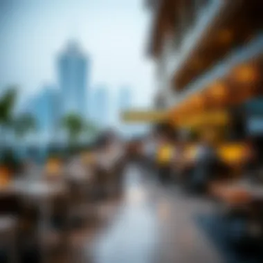 Vibrant Dining Scene at Jumeirah Beach Residence A stunning view of the vibrant dining scene at Jumeirah Beach Residence