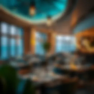 Inviting Restaurant Atmosphere at Jumeirah Beach Residence A cozy and inviting restaurant atmosphere perfect for a memorable dining experience