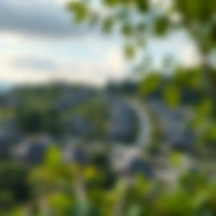 Lush Green Community Landscape Lush green landscape of a sustainable community
