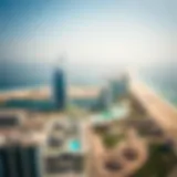 Aerial view showcasing Dubai's luxurious beachfront properties