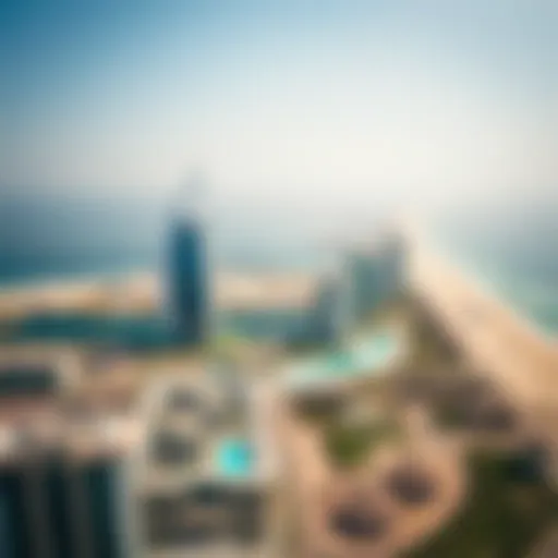 Aerial view showcasing Dubai's luxurious beachfront properties