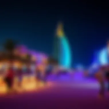 Trendy beach clubs and vibrant nightlife along the Dubai coast