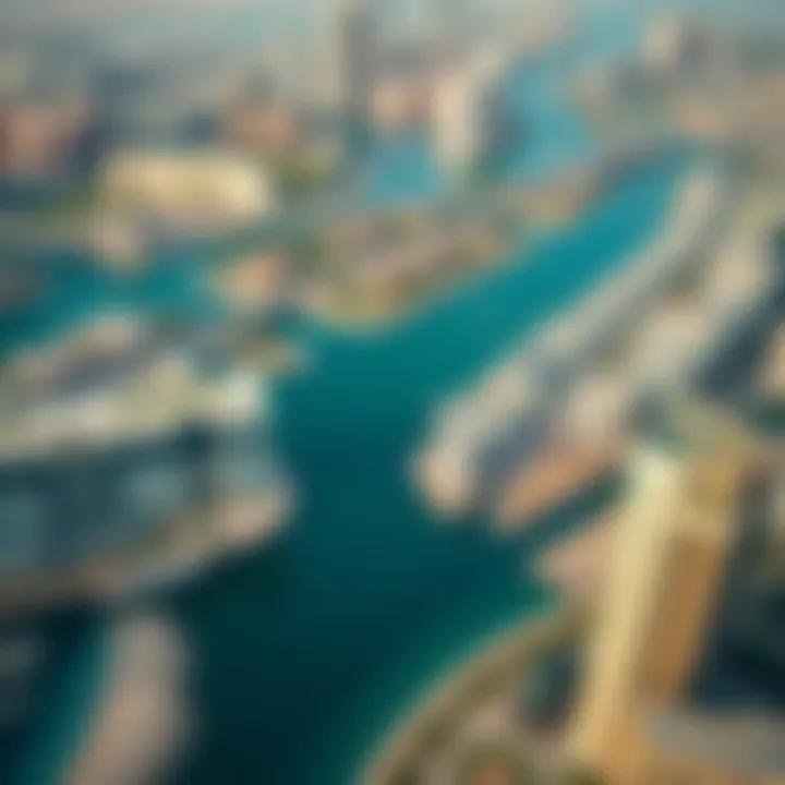 Dynamic Real Estate Landscape in Dubai Aerial view of Dubai's real estate developments