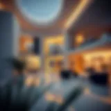 Modern architectural design of central studio in Dubai