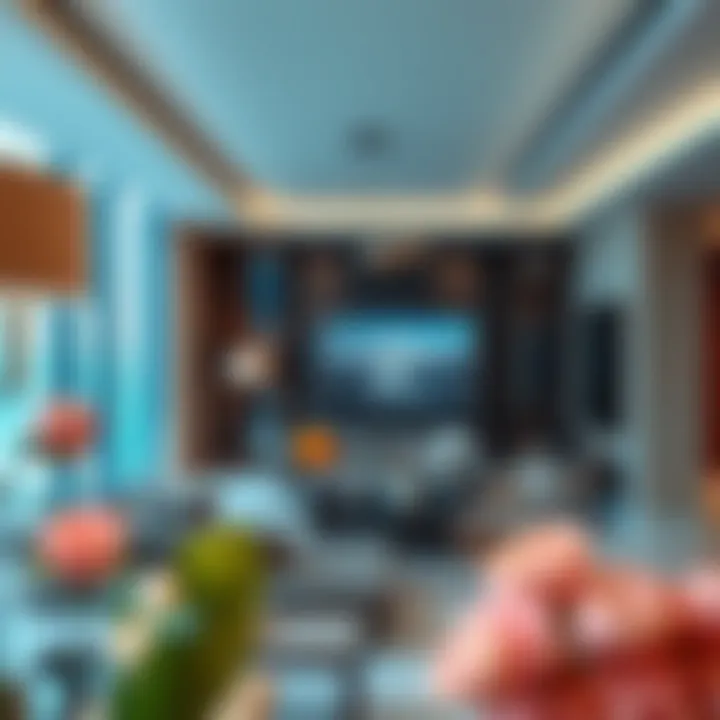Luxury Interior of Millennium Tower Apartment Interior design of a luxury apartment within the Millennium Tower illustrating upscale living spaces.