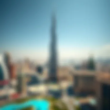 The Iconic Burj Khalifa An aerial view of the Burj Khalifa, the tallest building in the world