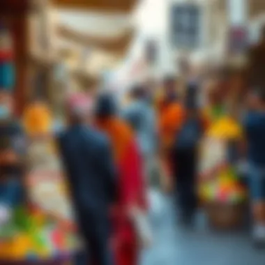 Cultural Vibrancy at Dubai's Local Markets A vibrant market scene highlighting local culture and traditions