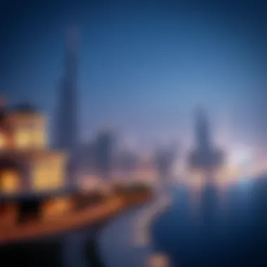 Skyline View of Luxurious Dubai Mansions Stunning skyline view of Dubai highlighting luxurious mansions