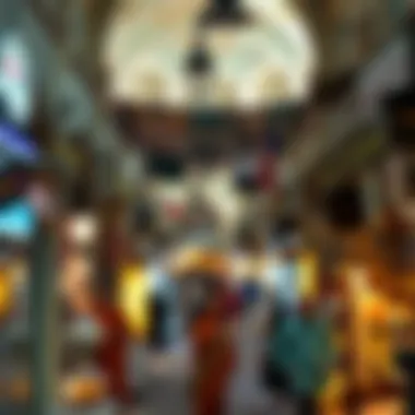 Cultural Richness: The Heart of Dubai's Souks Vibrant souk in Dubai highlighting local culture and commerce