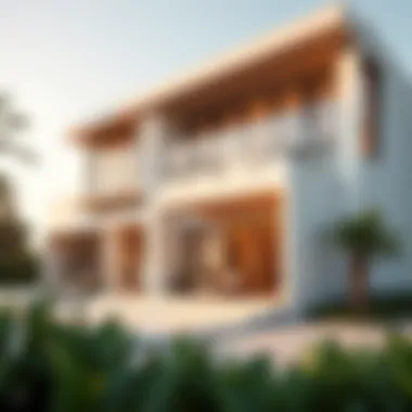 Luxury Villa Architecture on النخله دبي Architectural detail of a luxury villa on النخله دبي, highlighting modern design