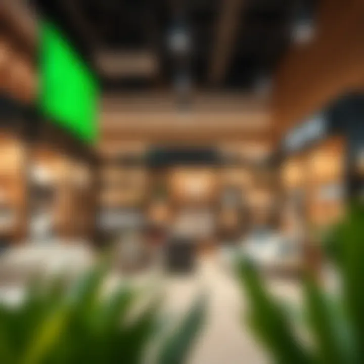 Interior Layout of Home Centre Interior layout showcasing product displays