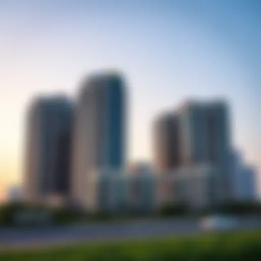 Luxurious high-rise buildings in Mayak, Dubai skyline