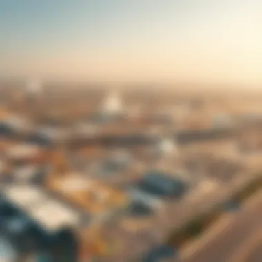 Aerial View of Mussafah Industrial Area Aerial view of Mussafah Industrial Area showcasing factories and facilities