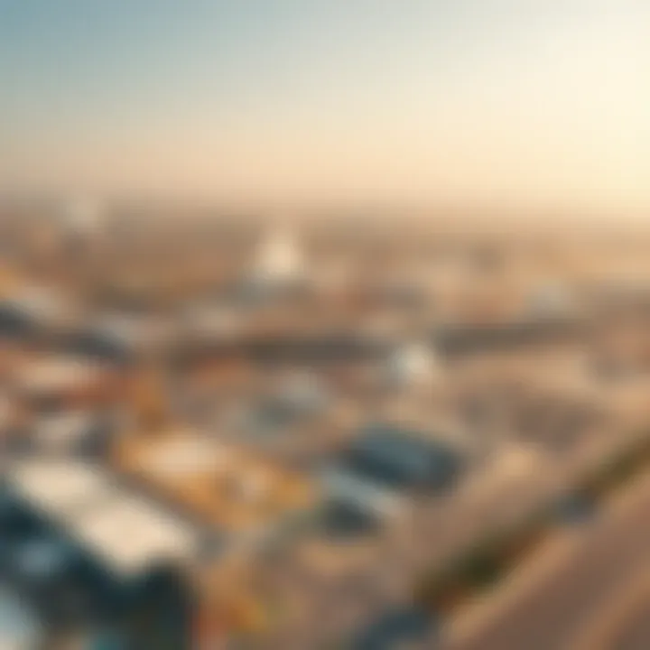 Aerial View of Mussafah Industrial Area Aerial view of Mussafah Industrial Area showcasing factories and facilities