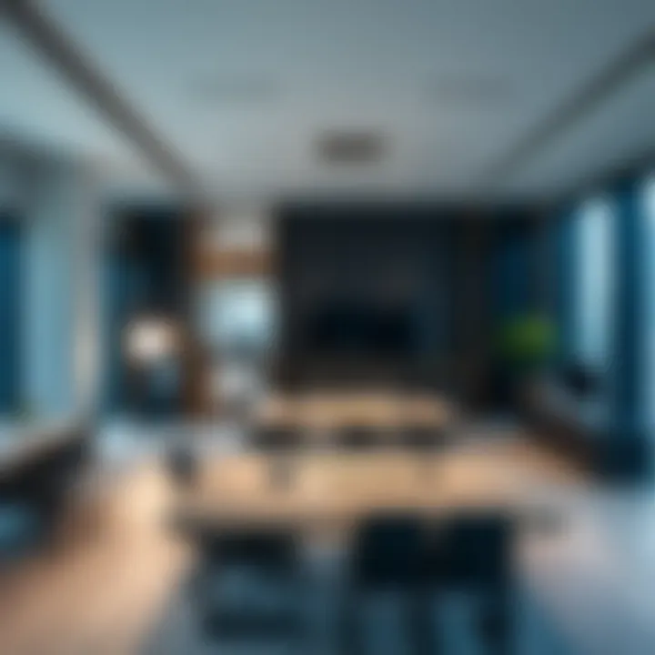 Modern Workspace at One Zabeel Interior workspace within the One Zabeel site offices emphasizing modern amenities