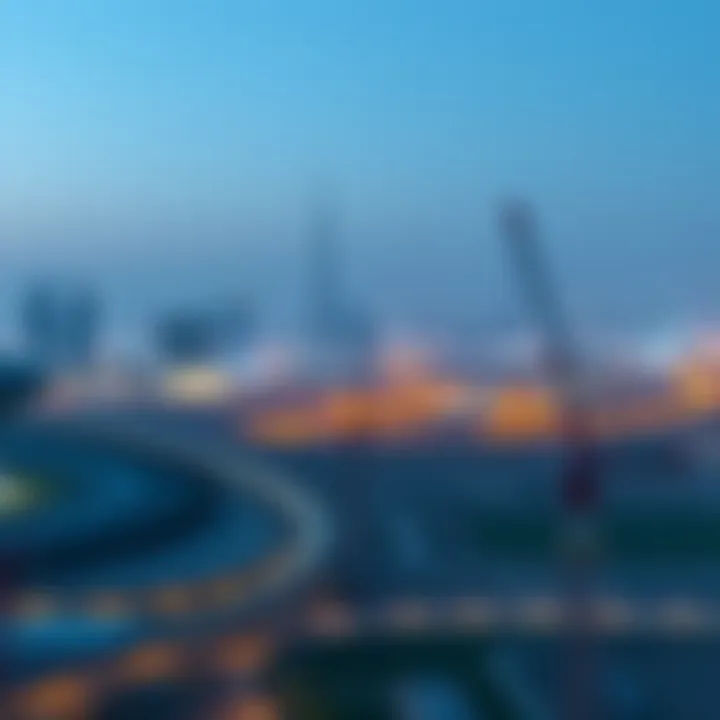 One Zabeel Skyline Overview Panoramic view of the One Zabeel project site with Dubai skyline in background