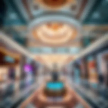 Luxurious interior of a high-end mall in Dubai
